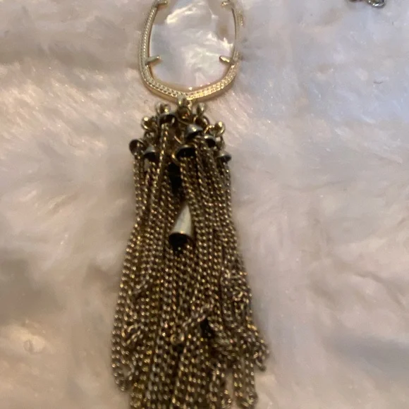 Kendra Scott Gold and Mother of PearlTassel Necklace - Picture 3 of 3